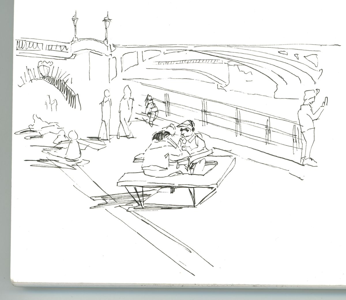 Drawing to capture the feeling of my first time along the Seine
