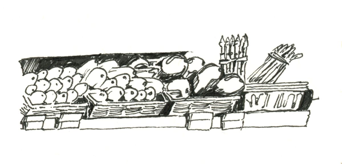 Nicely arranged produce